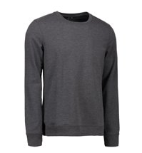 Men's casual core o-neck charcoal melange brand ID, graphite