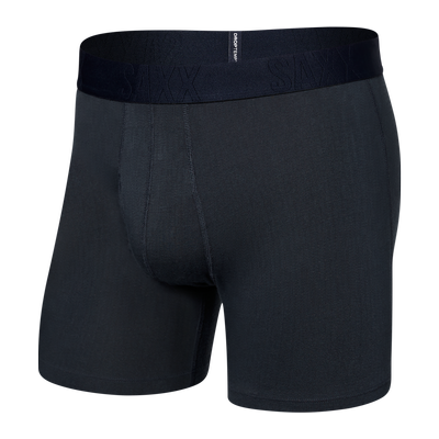 Men's cooling / sport boxer briefs with a fly SAXX DROPTEMP COOL Boxer Brief Fly - navy blue.
