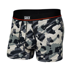 Men's flexible short boxers short Saxx non -stop stretch drink with a camo expansion - gray