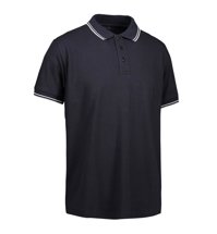 Men's polo pique contrast of the ID Navy, navy blue