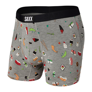 Men's quick-drying SAXX VIBE Boxer Briefs - gray sushi.