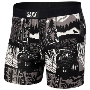 Men's quick-drying SAXX VIBE super soft boxer shorts - black.