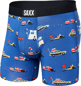 Men's quick -drying men's boxers Saxx Vibe Boxer Brief - Vehicles - blue