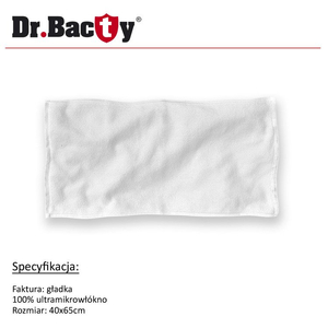 Microfiber towel Dr.Bacty S 40x65 cm - biały