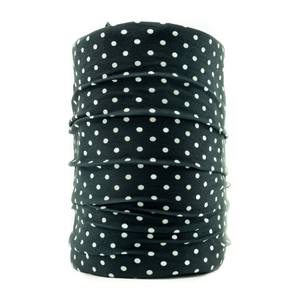 Multifunctional scarf Dr. Bacty polka dots black