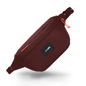 Pacsafe Go anti-theft hip pack - burgundy