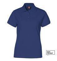 Piqué polo shirt stretch royal blue