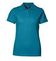 Piqué polo shirt stretch turquoise