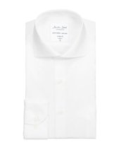 Poplinlong Sleeve Modern Fit White by ID, Biały