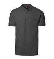 Pro wear polo shirt pocket charcoal