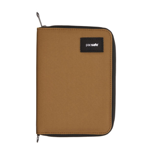 Recycled RFIDsafe men's anti-theft wallet - brown