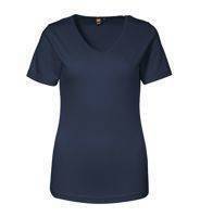 T-shirt- ID Interlock V- Neck weave, navy blue