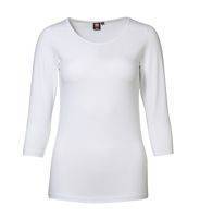 T-shirt with stretch 3/4 sleeves from ID, white