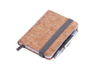 TROIKA lilipad+liliput notebook with a cork cover.