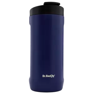 Thermal coffee mug 2-in-1 Dr.Bacty Notus 360 ml - navy blue.