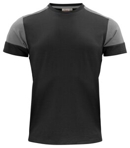 Two-tone Prime T shirt by Printer brand - Black - Grey.