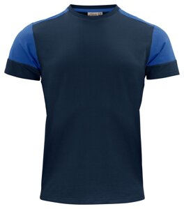 Two-tone Prime T shirt by Printer brand - Navy Blue - Sky Blue.
