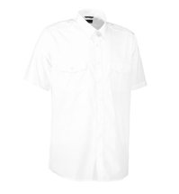 WHITE short -sleeved uniformed shirt, ID, white