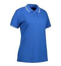 Women's polo pique T -shirt Azure by ID, blue