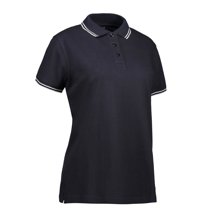 Women's polo pique T -shirt of ID Navy, navy blue