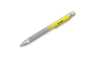 multifunctional ballpoint pen TROIKA construction - gray/yellow.