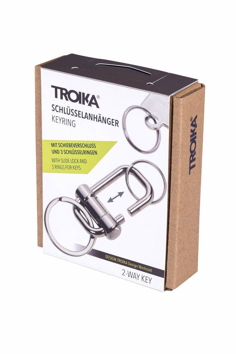 Troika Times Three Key Ring with Carabiner Clip 