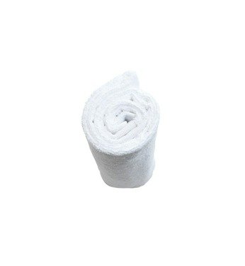 50x100 towel brand ID, white