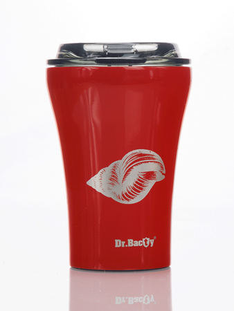 A thermal mug for the car Dr. Bacty Apollo Snail - red