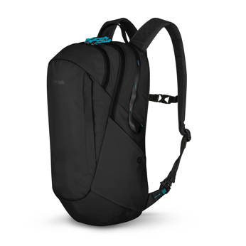 Anti-theft 25L Pacsafe ECO CX Econyl® hiking backpack - black.