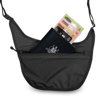 Anti-theft card and cash wallet, worn under clothing Pacsafe Coversafe S80 - black.