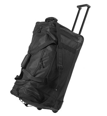 Big Sports Bag with Trolley Black