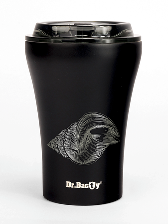 Ceramic mug with lid Dr. Bacty Apollo - Black