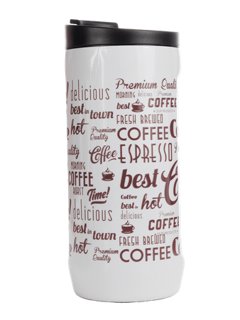 Coffee thermal mug Dr. Bacty Notus for Coffee Time - white