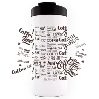 Coffee thermal mug Dr. Bacty Notus for Coffee Time - white