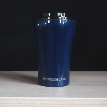 Coffee thermal mug with ceramic coating Dr.Bacty Apollo 227 ml - navy blue