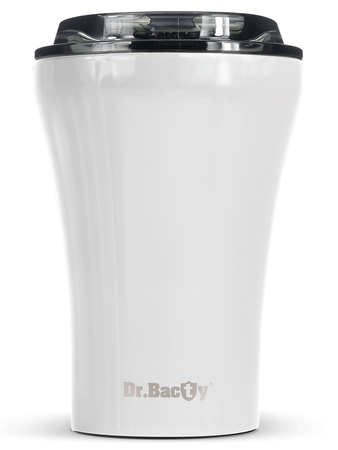 Coffee thermal mug with ceramic coating Dr. Bacty Apollo 227 ml - white