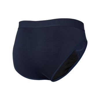 Comfortable men's SAXX ULTRA Boxer Brief Fly - navy blue.