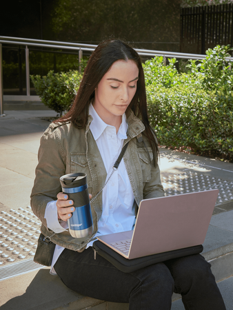 Contigo Byron 2.0 470ml thermal mug with engraving - Blue