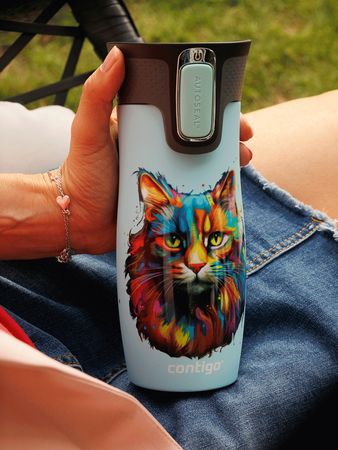 Contigo West Loop 2.0 470ml thermal mug - Blue Mat - Cat