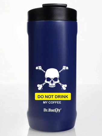 Cooler for can Dr.Bacty Notus do not drink my Coffe - navy blue