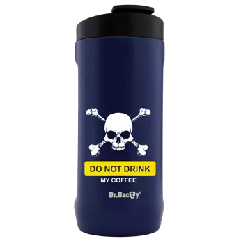 Cooler for can Dr.Bacty Notus do not drink my Coffe - navy blue