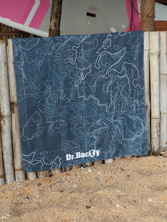 Dr.Bacty 70x140 double-sided quick-dry towel - Map