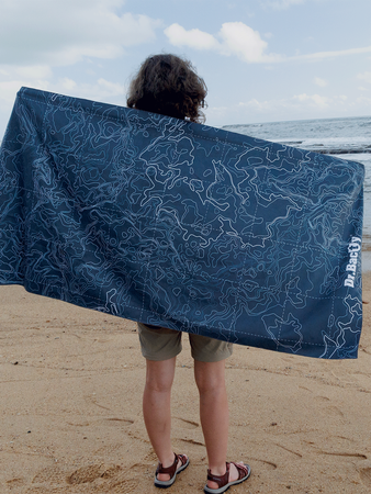 Dr.Bacty 70x140 double-sided quick-dry towel - Map