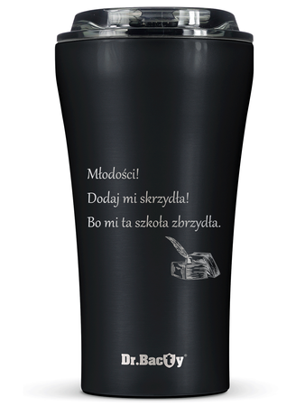 Dr.Bacty Apollo 2.0 thermal coffee mug - Ode to Youth - 360 ml - Black Matt