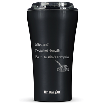 Dr.Bacty Apollo 2.0 thermal coffee mug - Ode to Youth - 360 ml - Black Matt