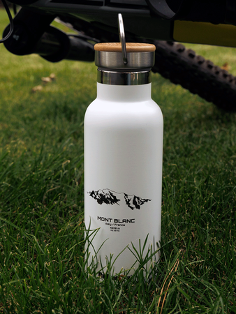 Dr.Bacty Iris stainless steel thermal bottle - white- Mont Blanc