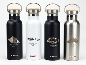 Dr.Bacty Iris stainless steel thermal bottle - white- Mont Blanc