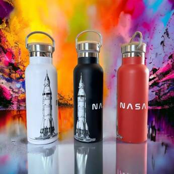 Dr.Bacty Iris steel thermal bottle - white - NASA