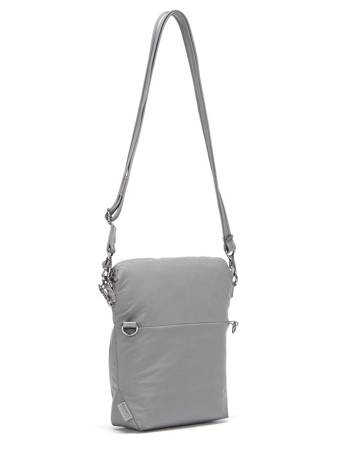 Folding women's anti-theft bag Pacsafe Citysafe CX Econyl® - light grey.