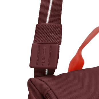 Folding women's anti-theft bag Pacsafe Go - burgundy